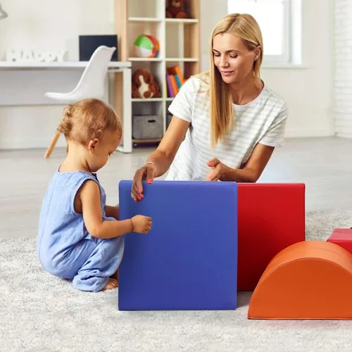 Vista 9 de GarveeLife Bloques de escalada de espuma para niños pequeños, juguetes de escalada impermeables para niños pequeños, gimnasio de selva para bebé