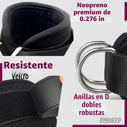 Vista 4 de Frelaxy Correas para Tobillo para Máquina de Cable – Correas para Piernas Cómodas y Duraderas para Patadas Traseras, Entrenamientos de Glúteos