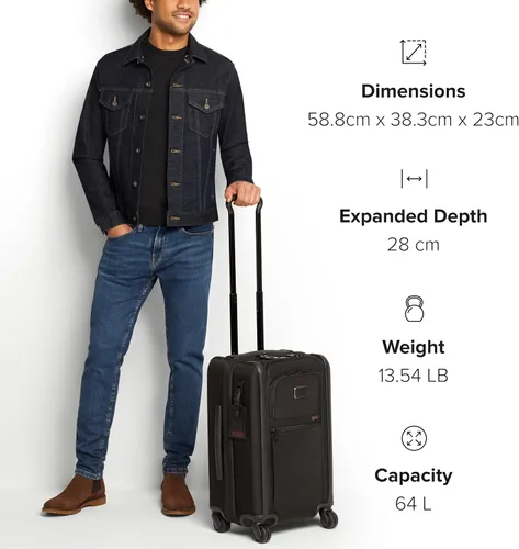 Vista 7 de TUMI - Alpha International Equipaje de mano con 4 ruedas de doble acceso - Con puerto USB integrado y bloqueo TSA integrado - Maleta con ruedas