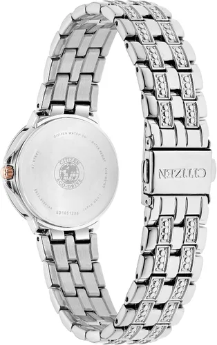 Vista 3 de Citizen Ladies' Silhouette Crystal Eco-Drive Watch, 3-Hand Date, Stainless Steel