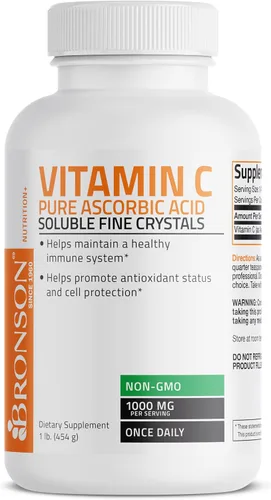 Vista 5 de Vitamina C en polvo, pura absorción, ácido soluble de Bronson Labs, 1