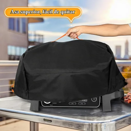 Vista 4 de HODRANT Funda para parrilla compatible con parrilla Ninja OG701 OG751 Woodfire, bolsa de accesorios para parrilla de barbacoa con asa y bolsillo