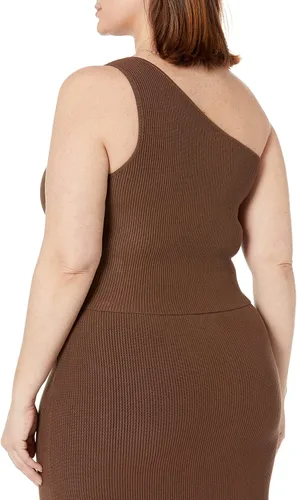 Vista 6 de The Drop Suéter corto asimétrico Kofi para mujer
