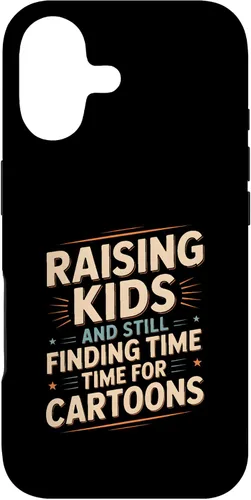 Vista 31 de Raising Kids and Still Finding Time Time for Cartoons Humor Case for iPhone XR