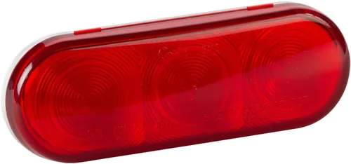 Vista 15 de Grote 54702 Luces LED Ovaladas de 6" de Parada, Trasera y Giro con Respaldo Integrado, Carcasa Rígida Integrada Rojo