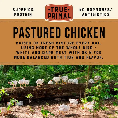 Vista 4 de True Primal Sopa de pollo estilo suroeste paquete de 8, lista para comer, caldo de huesos, sin gluten, paleo, pollo pasturado, Whole30