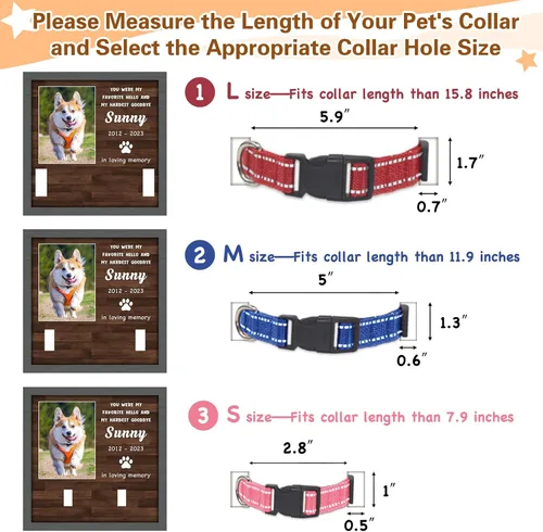 Vista 3 de Regalos conmemorativos para perros y gatos, marco de fotos conmemorativo de mascotas, regalos para amantes de las mascotas, letrero personalizado