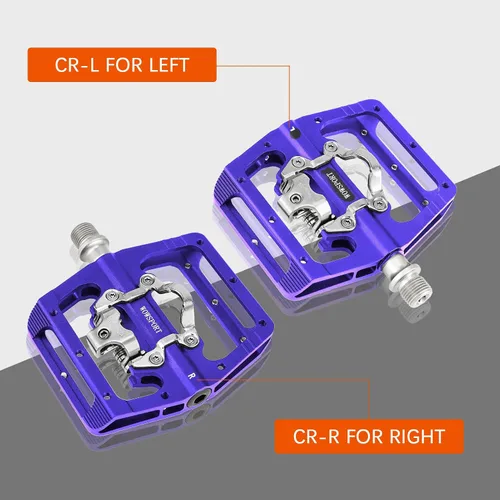 Vista 5 de Wowsport Pedales sin clip MTB para un rendimiento definitivo con compromiso SPD de doble cara