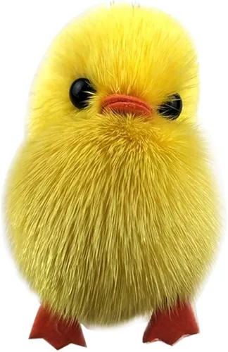 Vista 3 de LIANGLIN WU llavero para mujeres y hombres, 5 piezas peludas de pato amarillo pelusa suave pollitos llaveros Pascua llavero bolso joyería accesorios