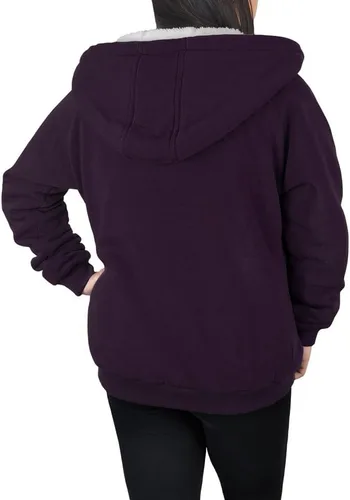 Vista 2 de Victory Outfitters - Sudadera con capucha de forro polar con cremallera y forro bereber suave para mujer