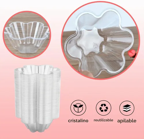 Vista 3 de Cuencos de helado de plástico, paquete de 200 unidades, 8.5 onzas