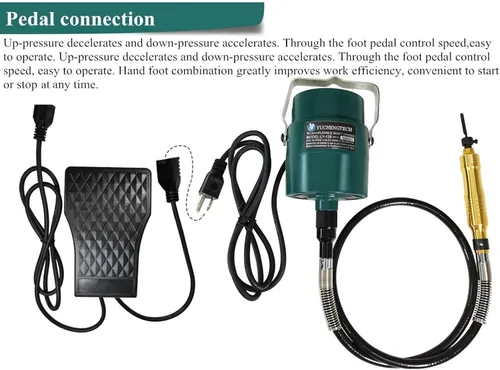 Vista 3 de Máquina pulidora de pulido de jade eléctrico Máquina de tallado de carpintería Cincel tallador con mango 5 cuchillas