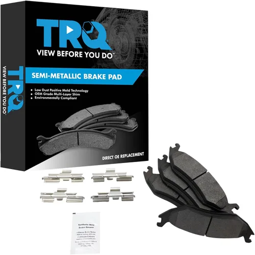 Vista 84 de TRQ Pastillas de freno delanteras semi metálicas compatibles con Ford Expedition 2018-2021 F-150 2018-2020 Lincoln Navigator 2018-2022