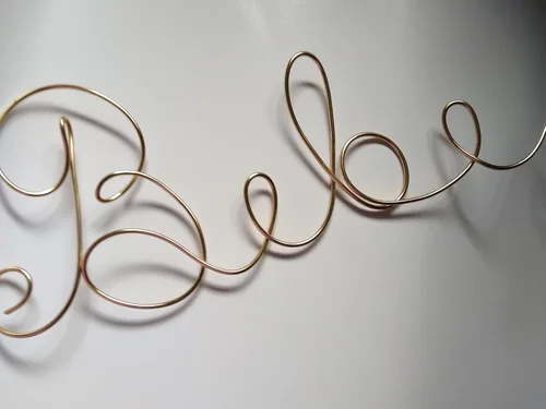 Vista 3 de Bebe Wire Words Sign For French Baby Nursery Decor