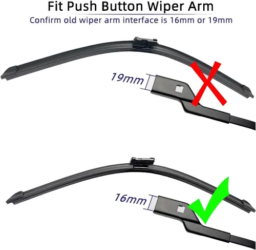 Vista 3 de Car Wiper Compatible with SKODA Rapid 2012-2020 Car Front Rear Wiper Blades Soft Rubber Windscreen Wipers Auto Windshield 24"+16"+16" 2017 2018 2019
