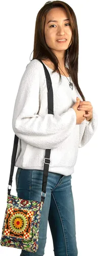 Vista 2 de Bolso de mensajero pequeño bolso de viaje Satchel Monedero diario Crossbody Hobo Hombro Casual Floral acolchado