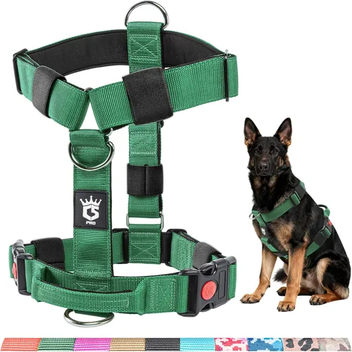 Vista 18 de TSPRO Arnés táctico resistente para perro, hebilla de liberación rápida y asa superior