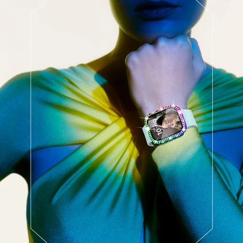 Vista 97 de Surace Bling - Carcasa con protector de pantalla para Apple Watch Series 3, 2, 1 de 1.496 pulgadas