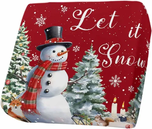 Vista 10 de Fundas de cojín para sofá de Navidad, funda elástica para sofá con parte inferior elástica, fundas de sofá con diseño de muñeco de nieve