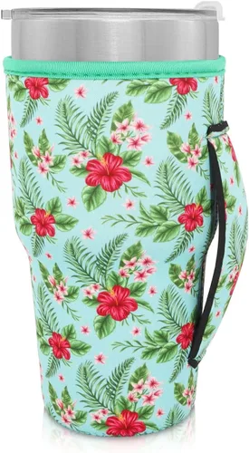 Vista 130 de Fundas Aislantes de Neopreno Portavasos con Asa para Vasos Tumbler de 20oz, Funda Reutilizable para Café Helado Para Tazas de Café de 30oz - 32oz