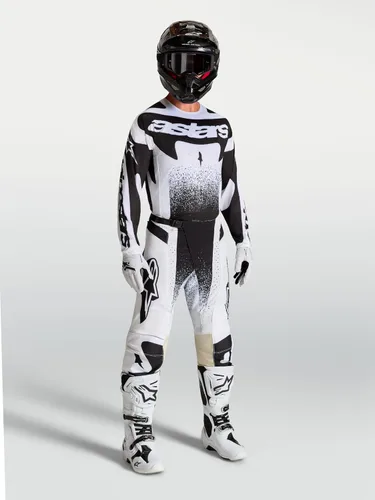 Vista 7 de Alpinestars Techstar Swan MX Jersey MX27 Colección Blanco/Negro