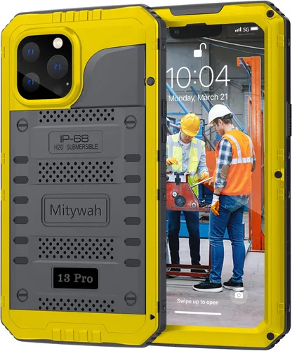 Vista 93 de Mitywah Funda impermeable para iPhone 7/iPhone 8 / iPhone SE 2020, funda de metal resistente de grado militar, protección de cuerpo completo