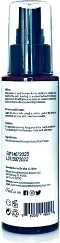 Vista 9 de Spray de agua para rostro, cabello y cuerpo de damasco búlgaro, rosa y floral, 3.4 onzas líquidas