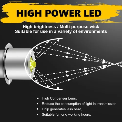Vista 4 de Bombilla LED E10 actualizada, 3 W AC/DC 6-30 V, kit de conversión de bombilla LED para linterna, linterna de bicicleta, luz de trabajo, bombillas