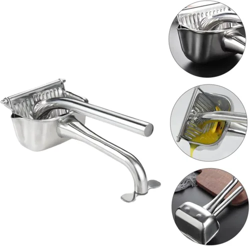 Vista 7 de Stainless Steel Manual Fruit Juicer Squeezer for Citrus Lemons Limes and Oranges Ergonomic Handle Labor-saving Citrus Press for Household Use Easy