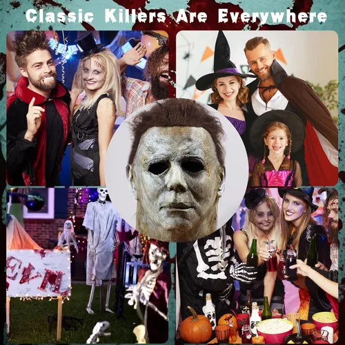 Vista 8 de Halloween Costume Mask Made for Michael Myers, Classic Killer, Quality Horror Masks Scary Costumes for Cosplay