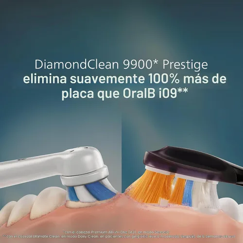 Vista 10 de Philips Sonicare DiamondClean 9900 Prestige Cepillo de Dientes Eléctrico - con tecnología SenseIQ y aplicación avanzada de inteligencia artificial