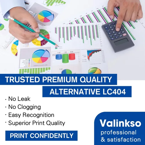 Vista 4 de LC404XL - Cartuchos de tinta de repuesto compatibles con impresoras Brother lc404, funciona para impresoras MFC-j1205w MFC-J1205W XL y MFC-J1205w