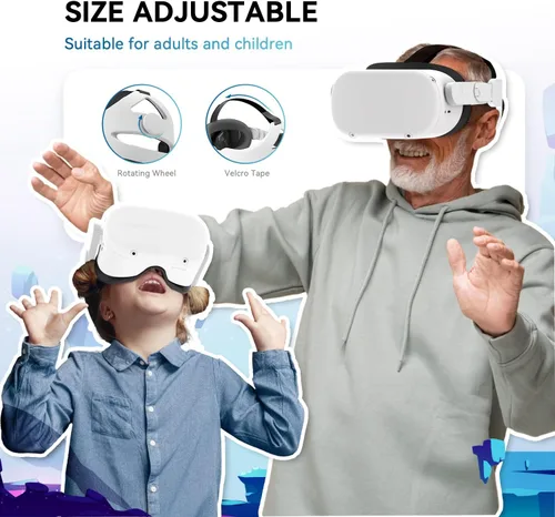 Vista 4 de CNBEYOUNG Correa de cabeza ajustable compatible con Quest 2, repuesto para Quest 2 Elite Strap Accesorios para mayor apoyo y comodidad en realidad