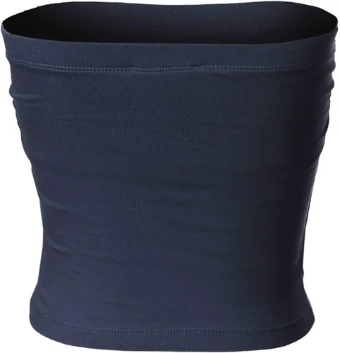 Vista 3 de MixMatchy Tops de tubo elásticos laterales fruncidos básicos para mujer