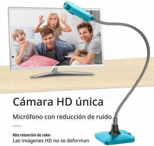 Vista 6 de Cámara de documentos (azul) Cámara de documentos USB de 5 MP de ultra alta definición, Mac OS, Windows, compatible con Chromebook para demostración