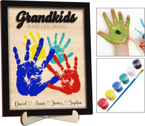 Vista 18 de Regalos personalizados de béisbol con texto en inglés «We Caught the Best Dad», regalos para el Día del Padre de parte del hijo, marco de madera
