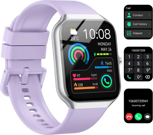 Vista 12 de Jugeman Smart Watches for Women(Answer/Make Call), 1.96" HD New Smartwatch with Heart Rate/Sleep Monitor/Pedometer/Calories, 113+ Sports Modes, Beige