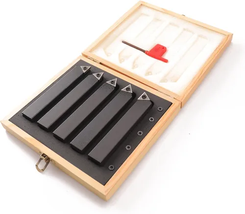 Vista 11 de Juego de herramientas de torneado de carburo indexable 5PCS 1/2" AL/AR/BL/BR/E estilo Para torneado, revestimiento, taladrado, biselado, se adapta