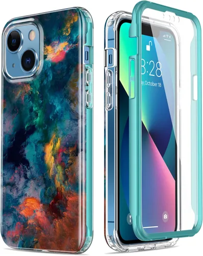 Vista 52 de Esdot Funda protectora para iPhone 13 Mini con protector de pantalla integrado, protección de grado militar con diseños de moda para mujeres