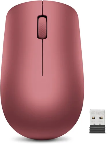 Vista 12 de Ratón inalámbrico Lenovo 530 con batería, Nano USB de 2.4GHz, sensor óptico de 1200 DPI, ergonómico para mano izquierda o derecha, ligero