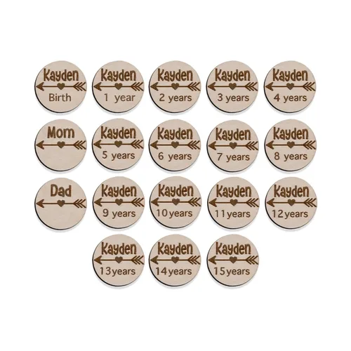 Vista 12 de Tabla de crecimiento de regla de madera personalizada para niños con marcadores de altura, tabla de crecimiento con nombre personalizado, decoración