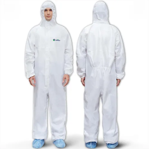 Vista 9 de Medtecs Trajes de materiales peligrosos - 6 opciones de tamaños - Traje de overol desechable, overol de protección médica Trajes