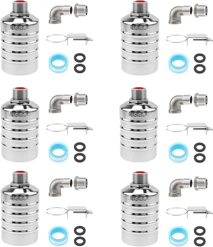Vista 12 de Paquete de 2 válvulas de flotador, válvula automática de control de nivel de agua con adaptador de 1/2 pulgada a 3/4 pulgadas 1 pulgada para tanque