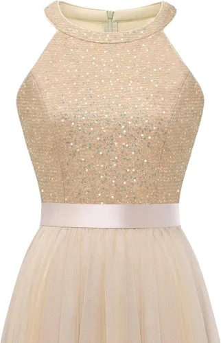 Vista 5 de Dressystar - Vestido formal largo para mujeres, vestido de gasa de encaje, vestido de novia para fiesta