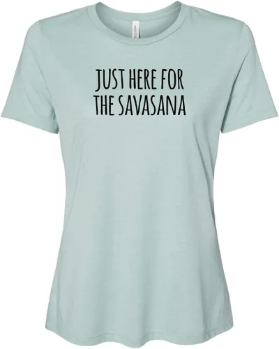 Vista 24 de Cute Women's Screen Printed Crew Neck Tee, Shirts With Sayings, Dusty Blue or Olive