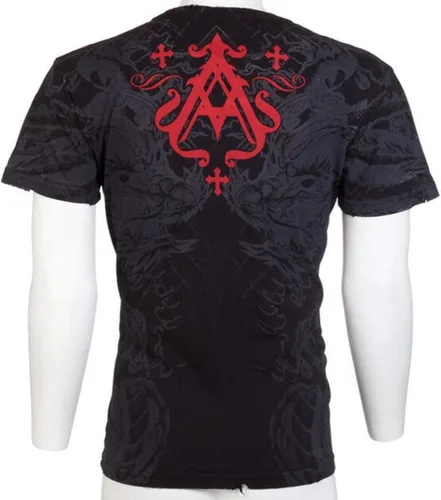 Vista 6 de Archaic by Affliction - Camiseta para hombre, color negro Dragon Rage