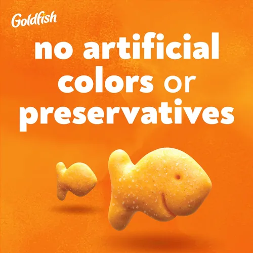 Vista 6 de Goldfish Galletas de queso cheddar, galletas horneadas, bolsa de 6.6 onzas