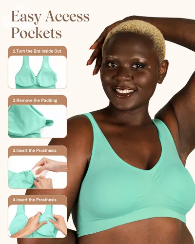 Vista 15 de Coobie Brasier sin costuras de cobertura completa para mujer con acolchado extraíble para mayor comodidad
