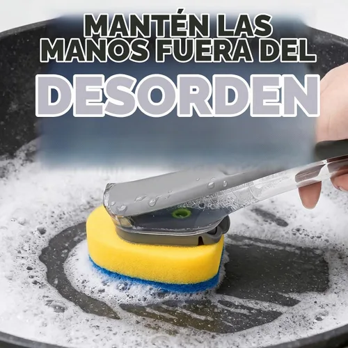 Vista 5 de Recambios de cepillo de esponja para Scotch-Brite Dishwand - 10 unidades Azul-10pack