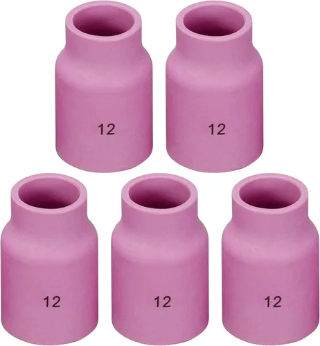 Vista 10 de RIVERWELD TIG - Boquilla de alúmina con lente de gas, vasos de cerámica Jumbo de gran diámetro 53N87 12# 3/4 pulgadas 53N88 5/8 pulgadas #10 53N89